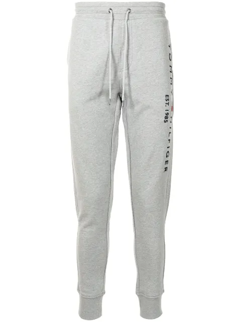 Tommy Hilfiger logo-embroidered drawstring cotton track pants