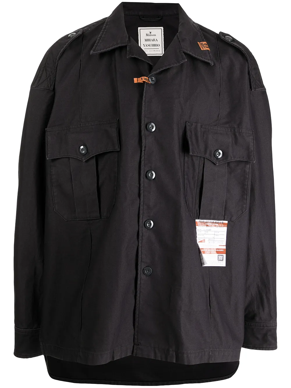 

Maison Mihara Yasuhiro camisa con botones - Negro