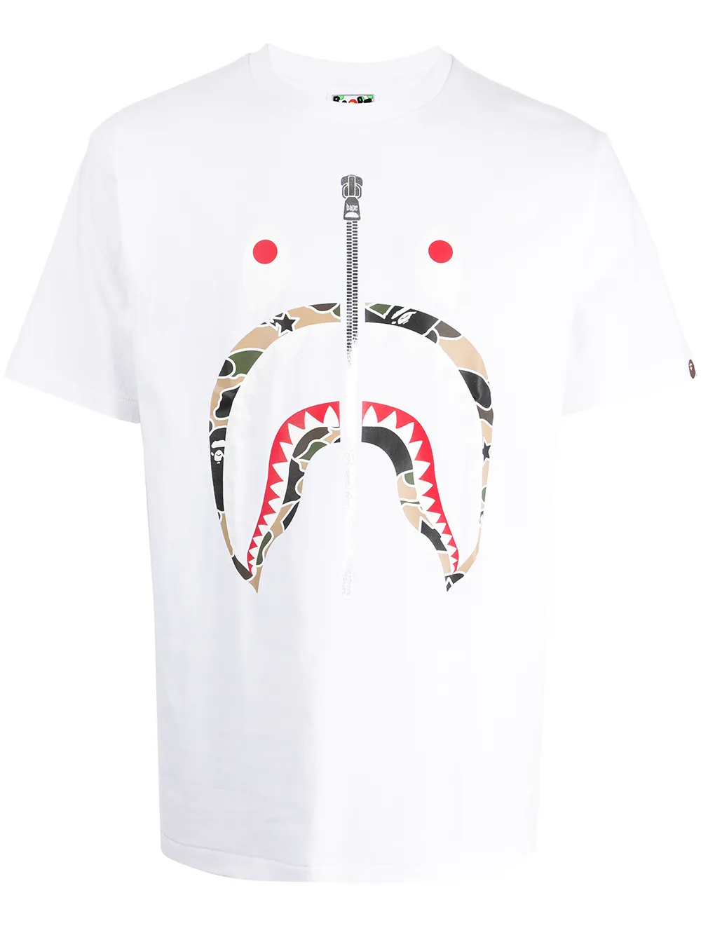 

A BATHING APE® playera con estampado gráfico - Blanco