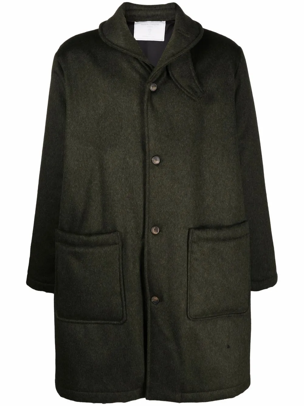 Société Anonyme patch-pockets single-breasted coat