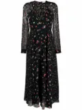RED Valentino floral-print maxi dress - Black