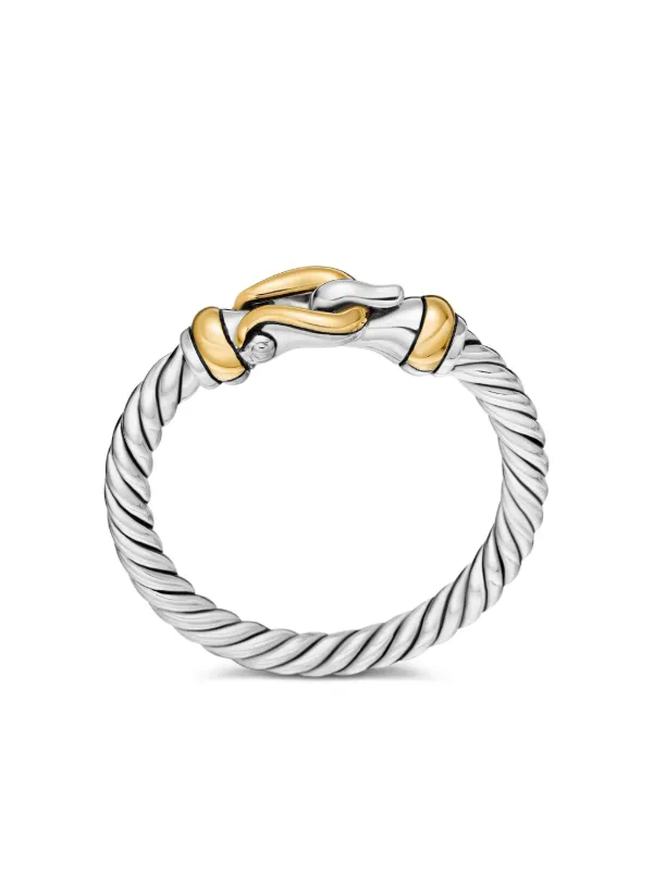 David Yurman 18kt Yellow Gold And Sterling Silver Petite Buckle