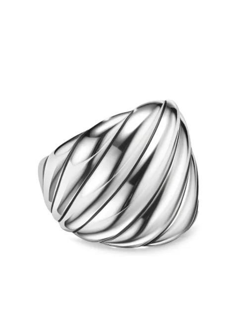 David Yurman anillo Sculpted Cable en plata de ley de 21mm