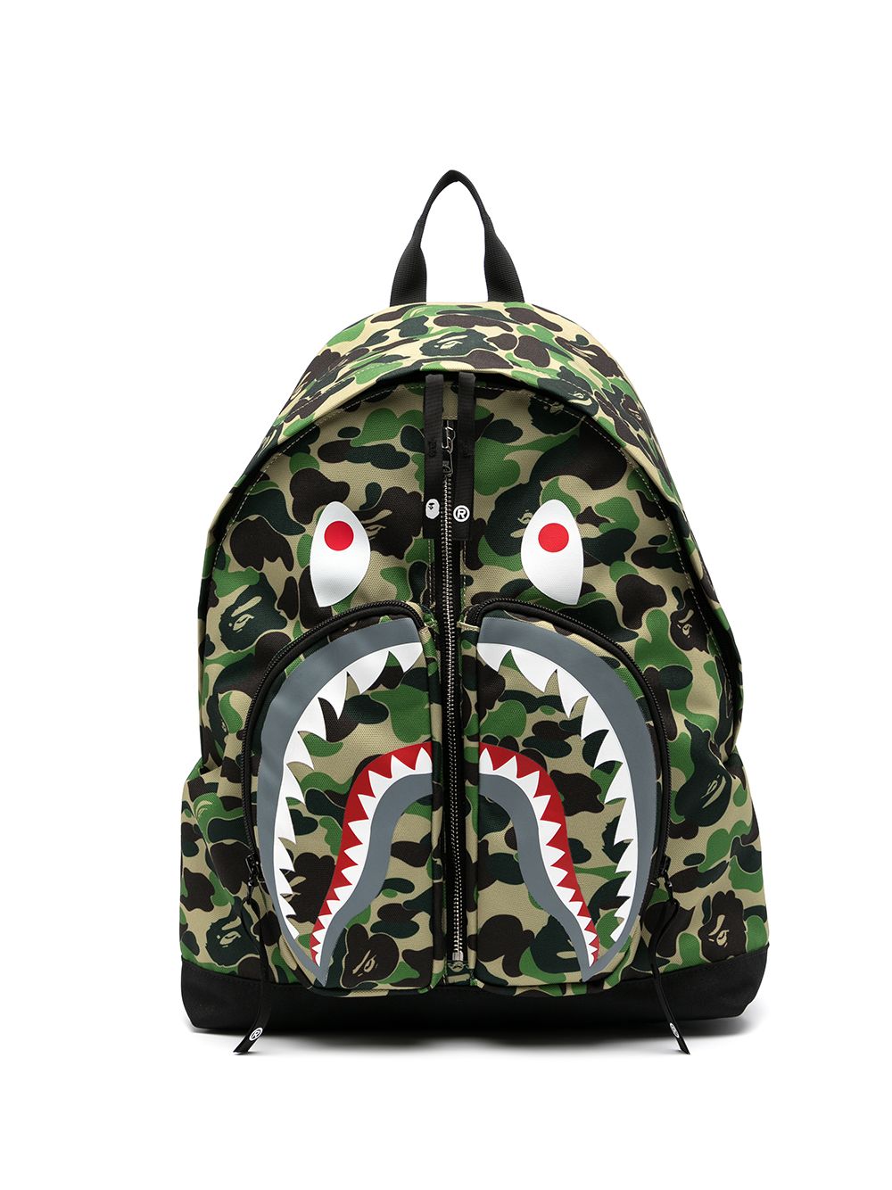 A Bathing Ape Shark Backpack 2019 Green Camo Monster Backpack