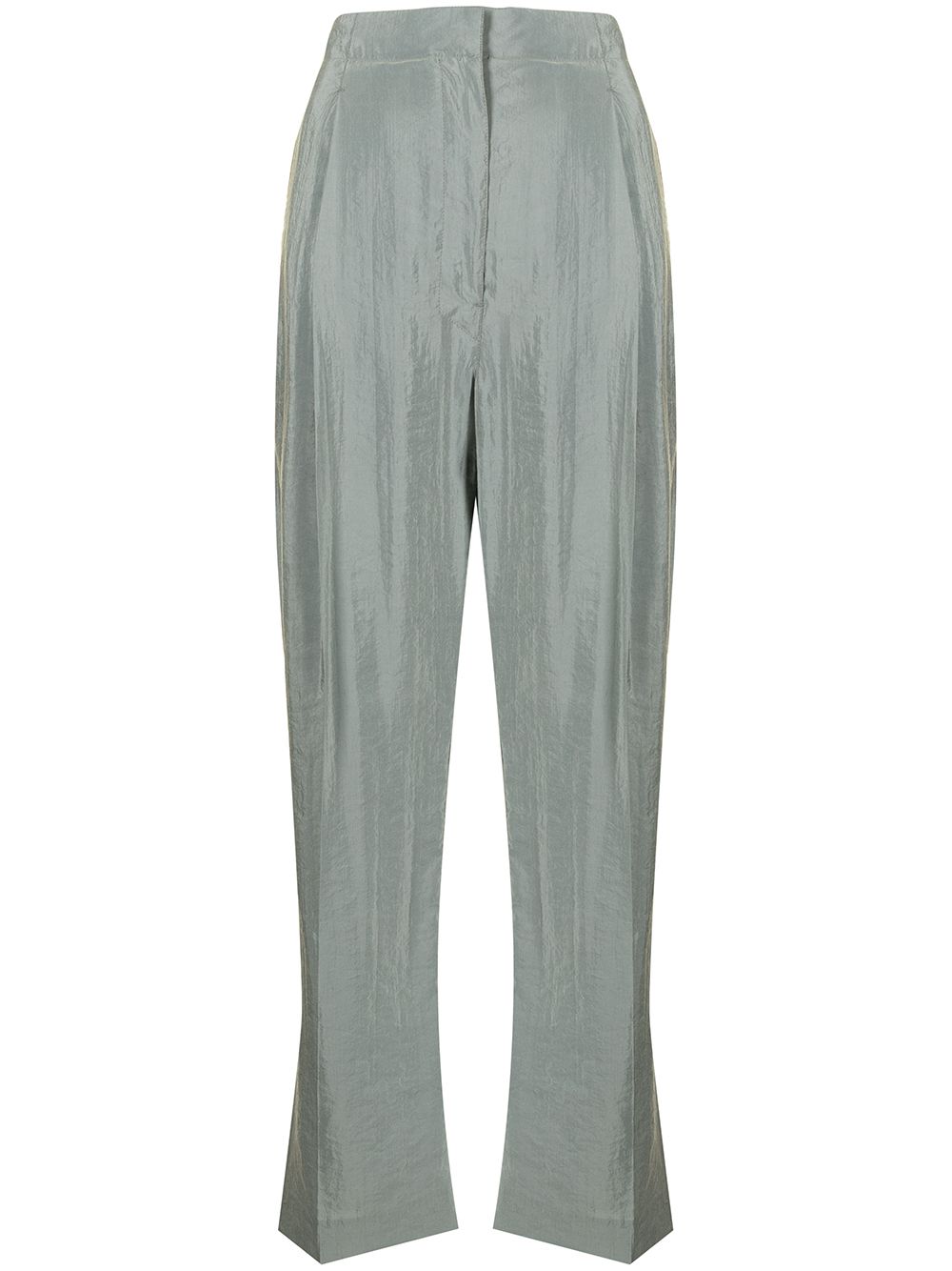 high waisted straight leg trousers