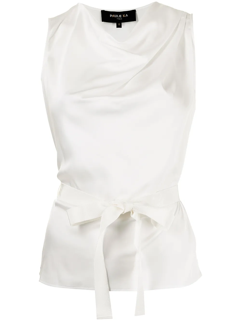 

Paule Ka draped bow-embellished blouse - White