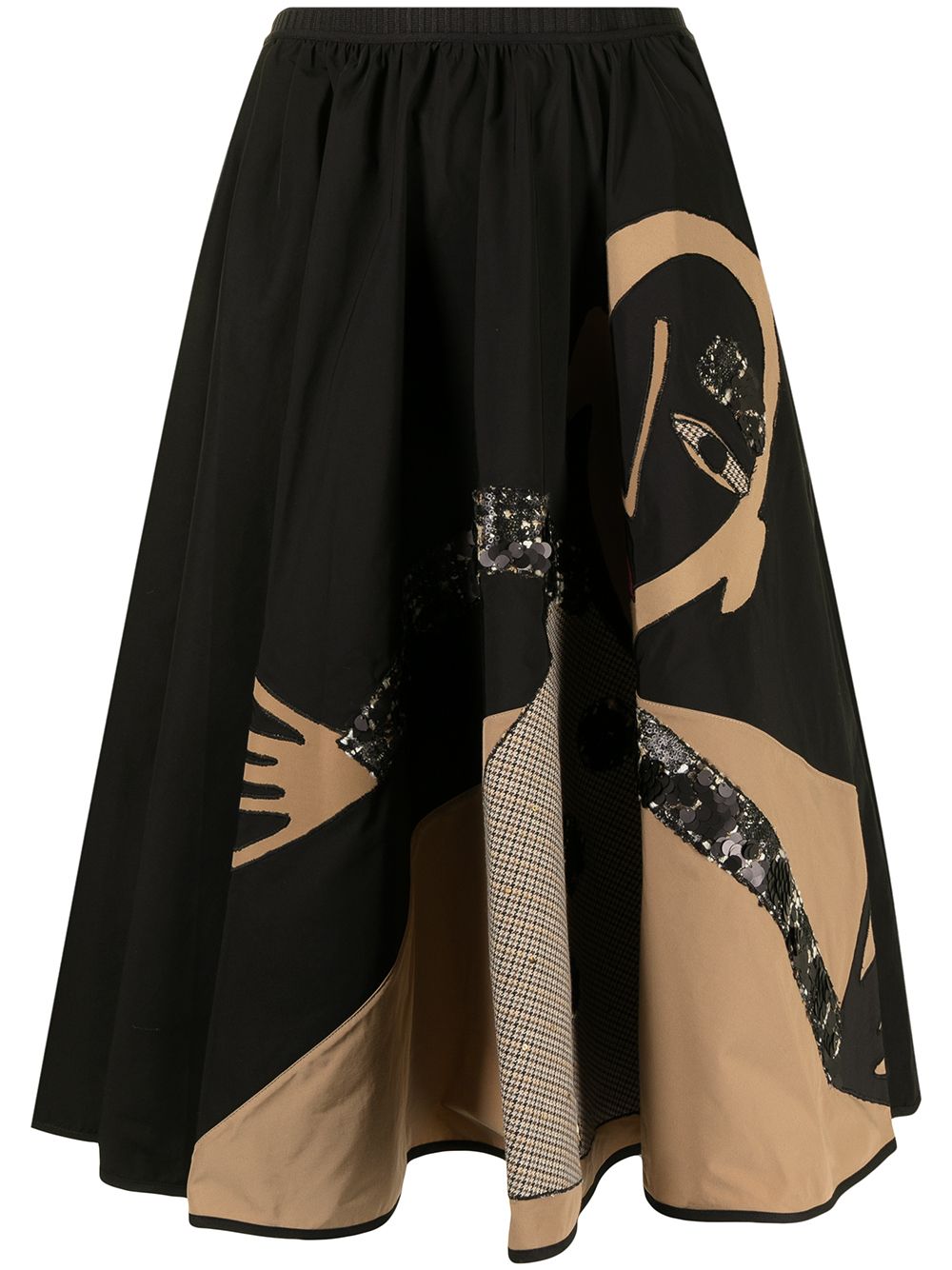 фото Antonio marras юбка а-силуэта с пайетками и принтом