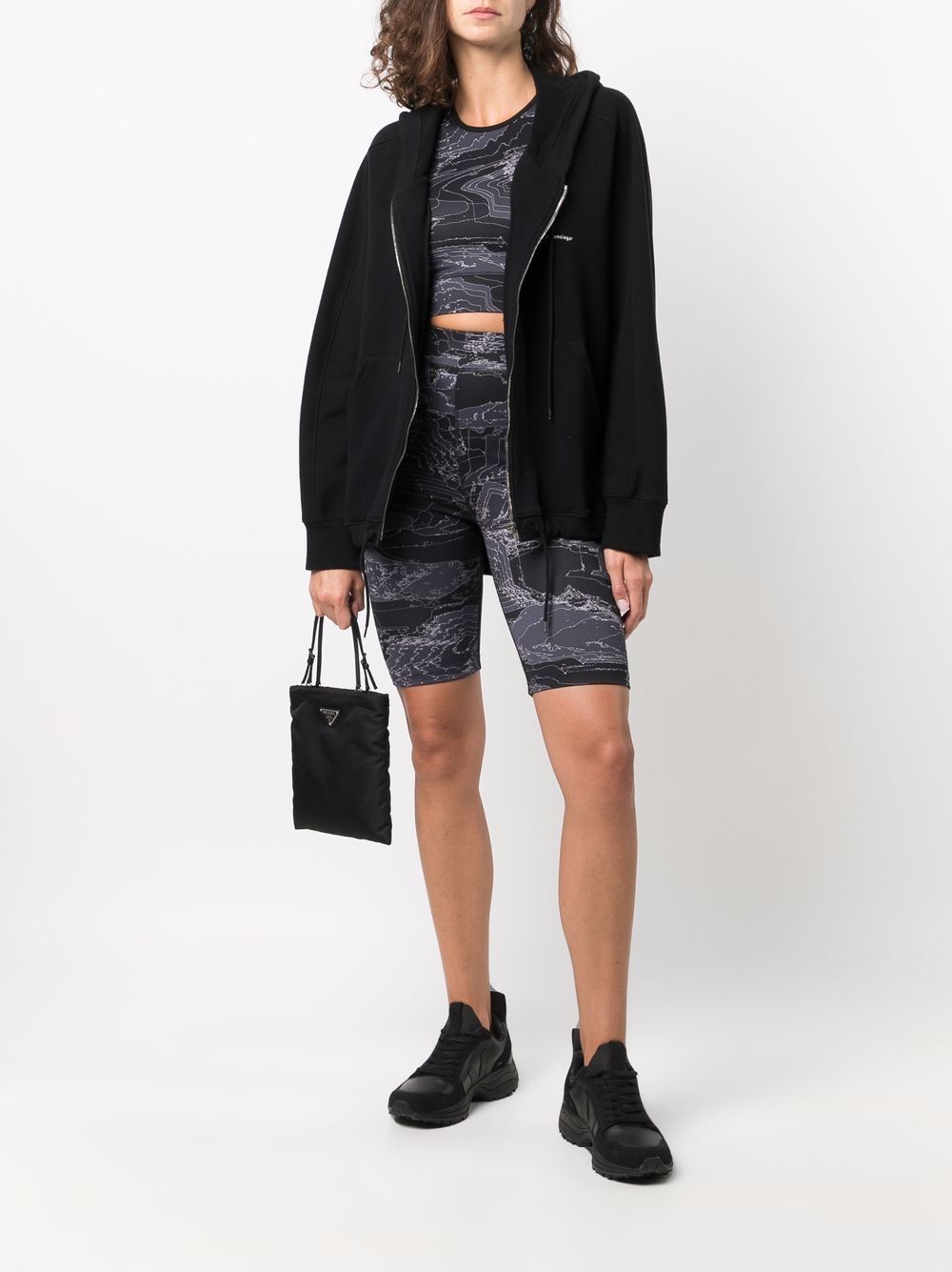 MCQ Sport-bh met geometrische print - Zwart