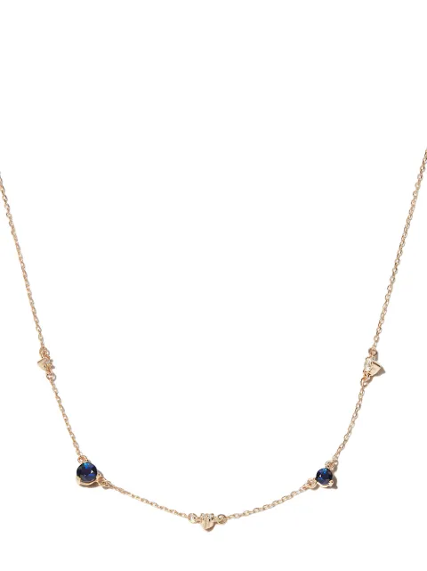 Adina Reyter 14kt yellow gold Diana Amigos Station sapphire diamond necklace