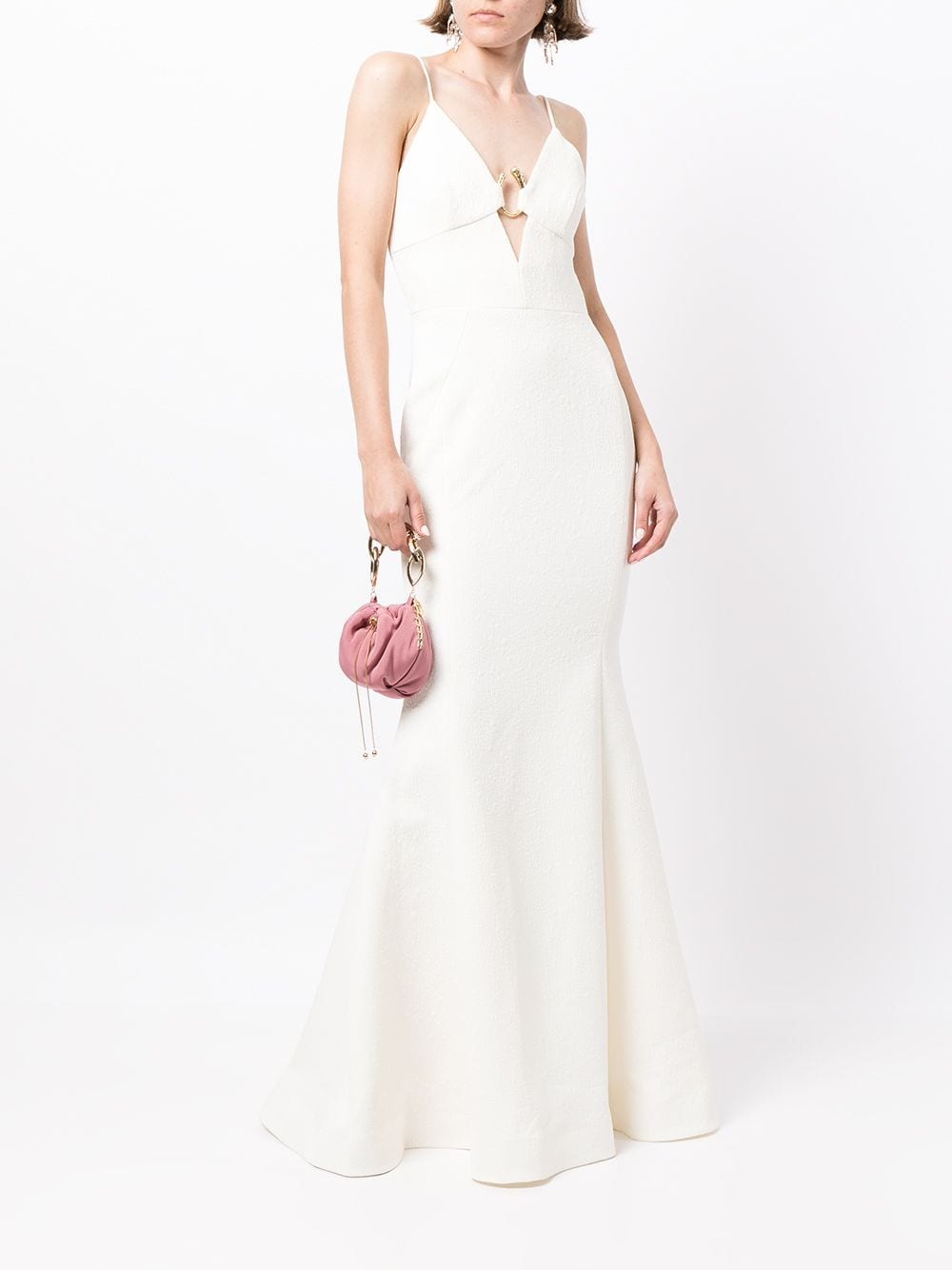 Shop Rebecca Vallance Romy V-neck Gown In White