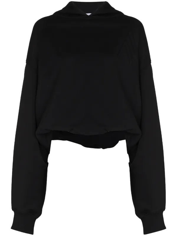 The Attico Maeve Cropped Cotton Hoodie 