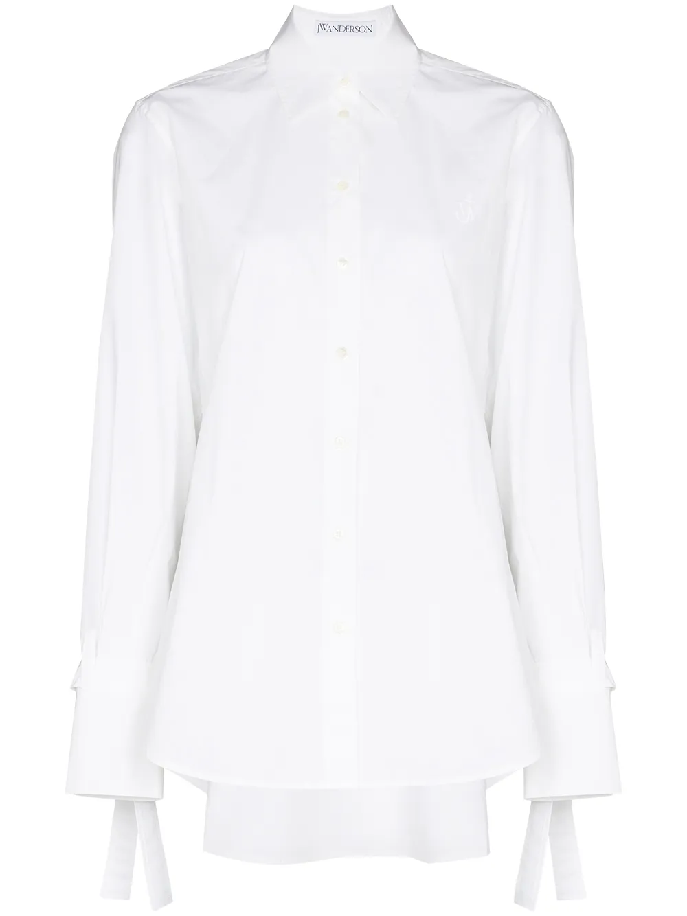 

JW Anderson camisa con lazo en los puños - Blanco