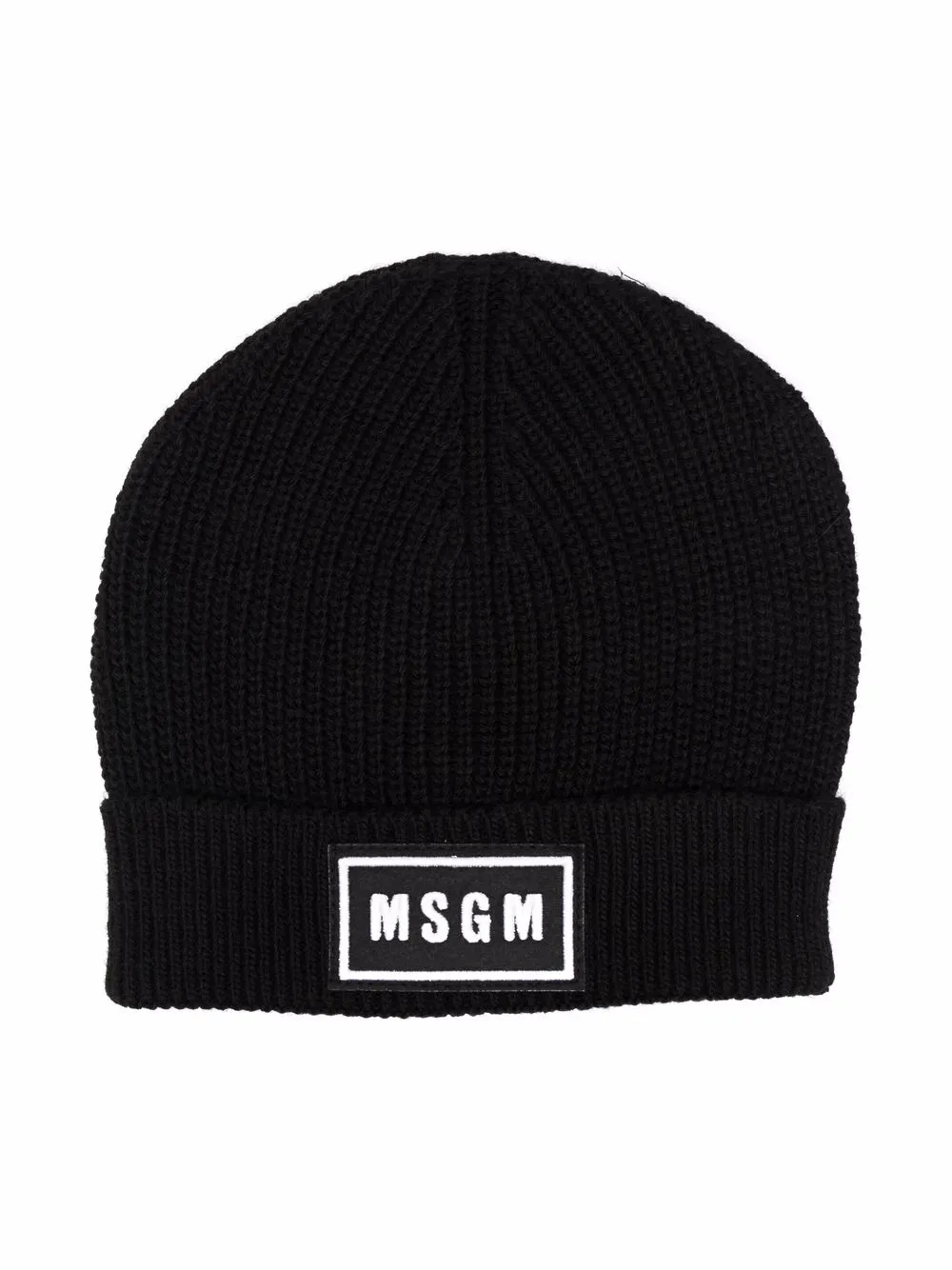 

MSGM Kids gorro con parche del logo - Negro