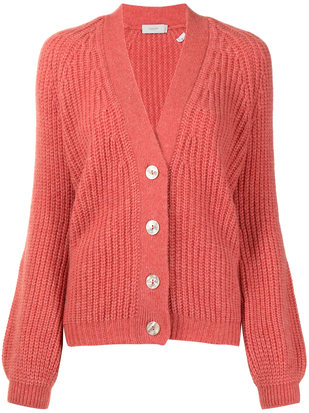 

Agnona chunky-knit V-neck cardigan - Red