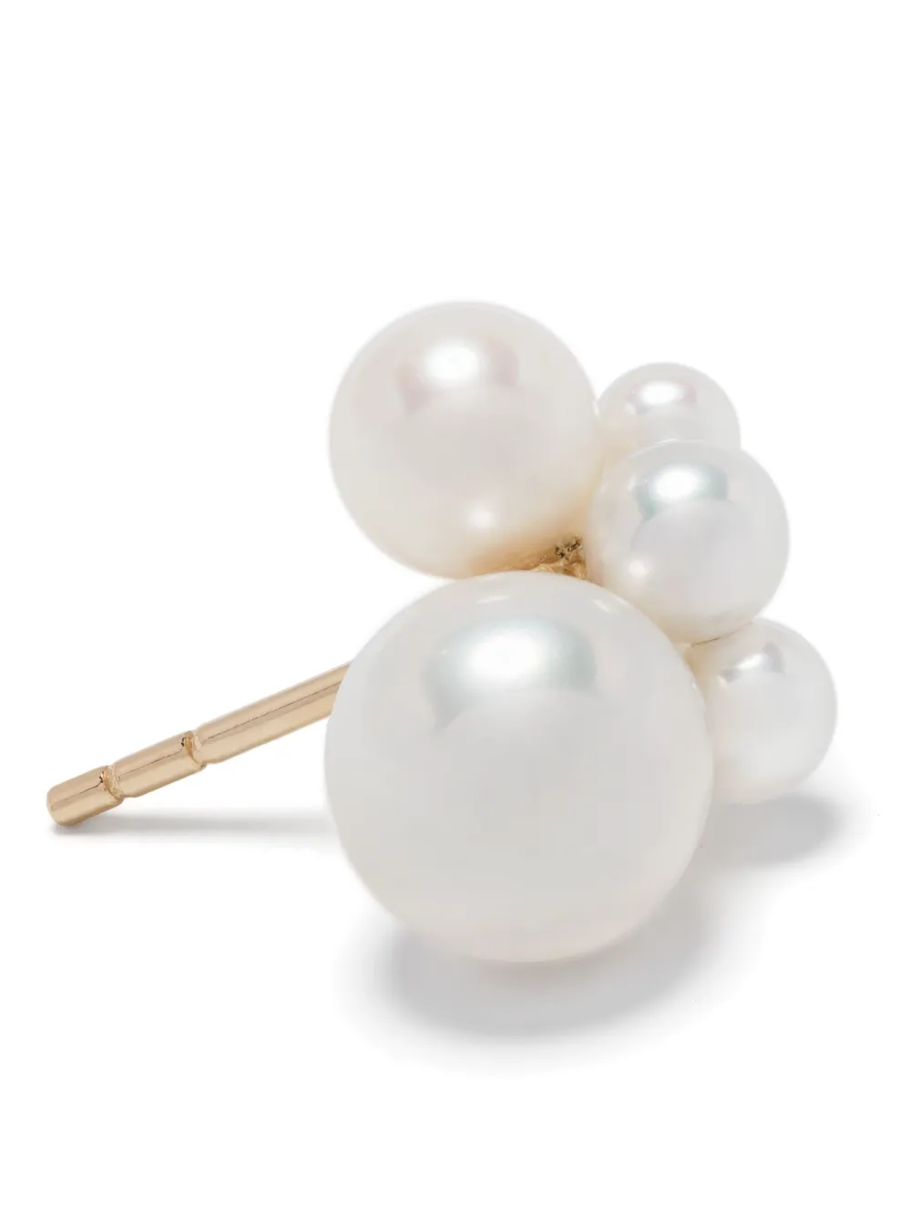 Sophie Bille Brahe 14kt Yellow Gold Bisou Stud Earring, view 4