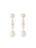 Sophie Bille Brahe 14kt yellow gold Bellis L'Eau pearl drop earrings