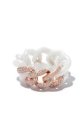 SHAY 18kt rose gold medium link diamond ring - ROSE GOLD CERAMIC