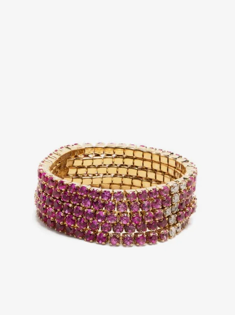 SHAY anillo 5 Thread en oro amarillo de 18kt con zafiro
