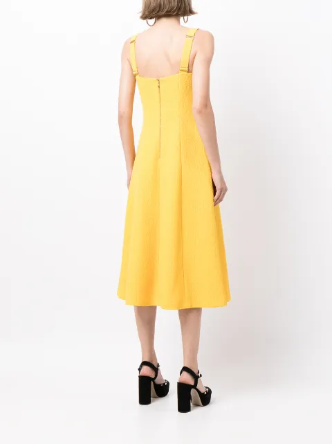 rebecca vallance calla v wire midi dress