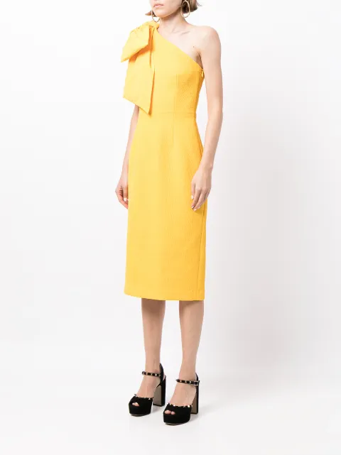 rebecca vallance calla v wire midi dress