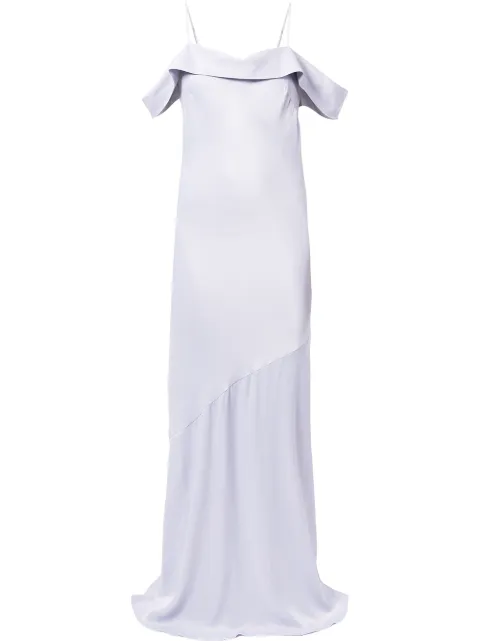 Olivia off-shoulder slip gown