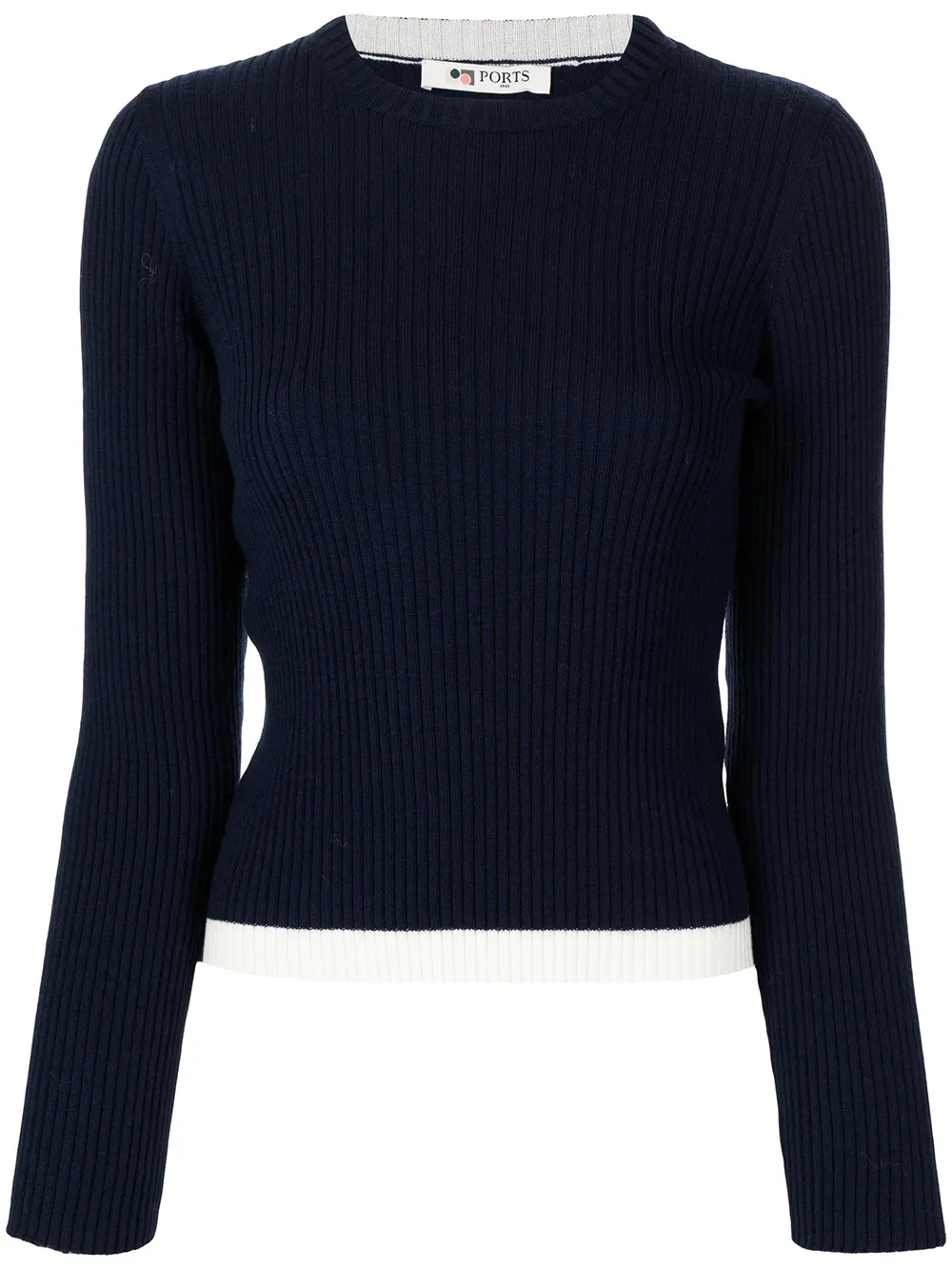 

Ports 1961 Half and Half knitted jumper - Blue