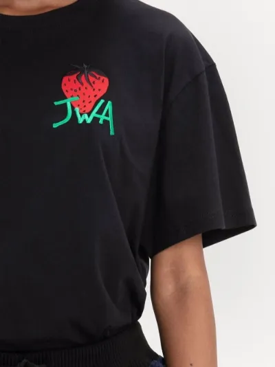 logo strawberry-embroidered T-shirt 