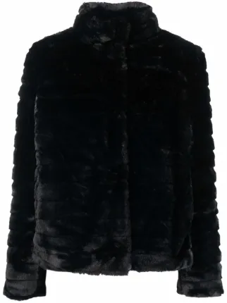 ralph lauren black fur coat