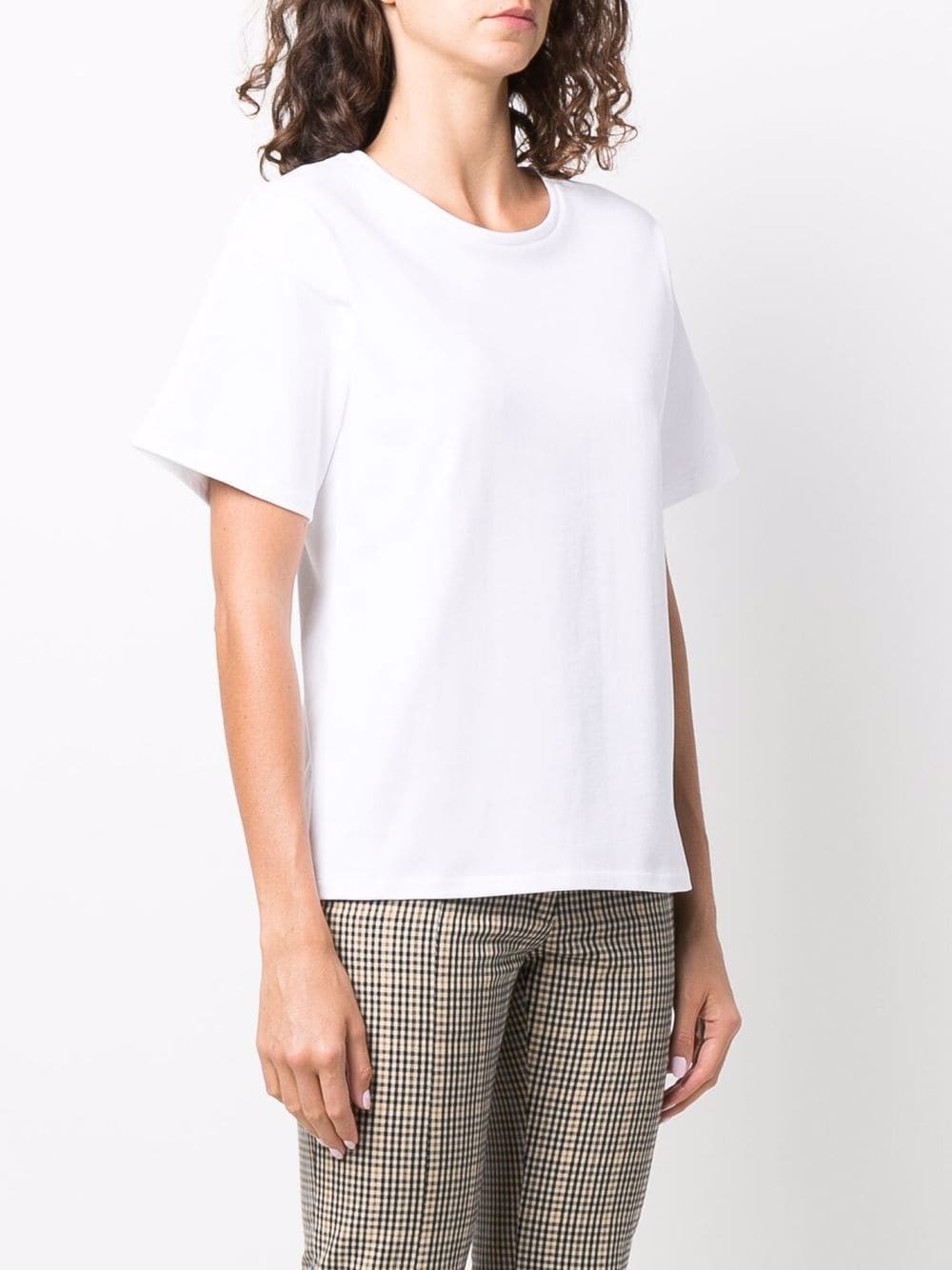 Shop Loulou Studio Drop-shoulder Cotton T-shirt In White