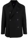 Hevo double-breasted short coat - Black