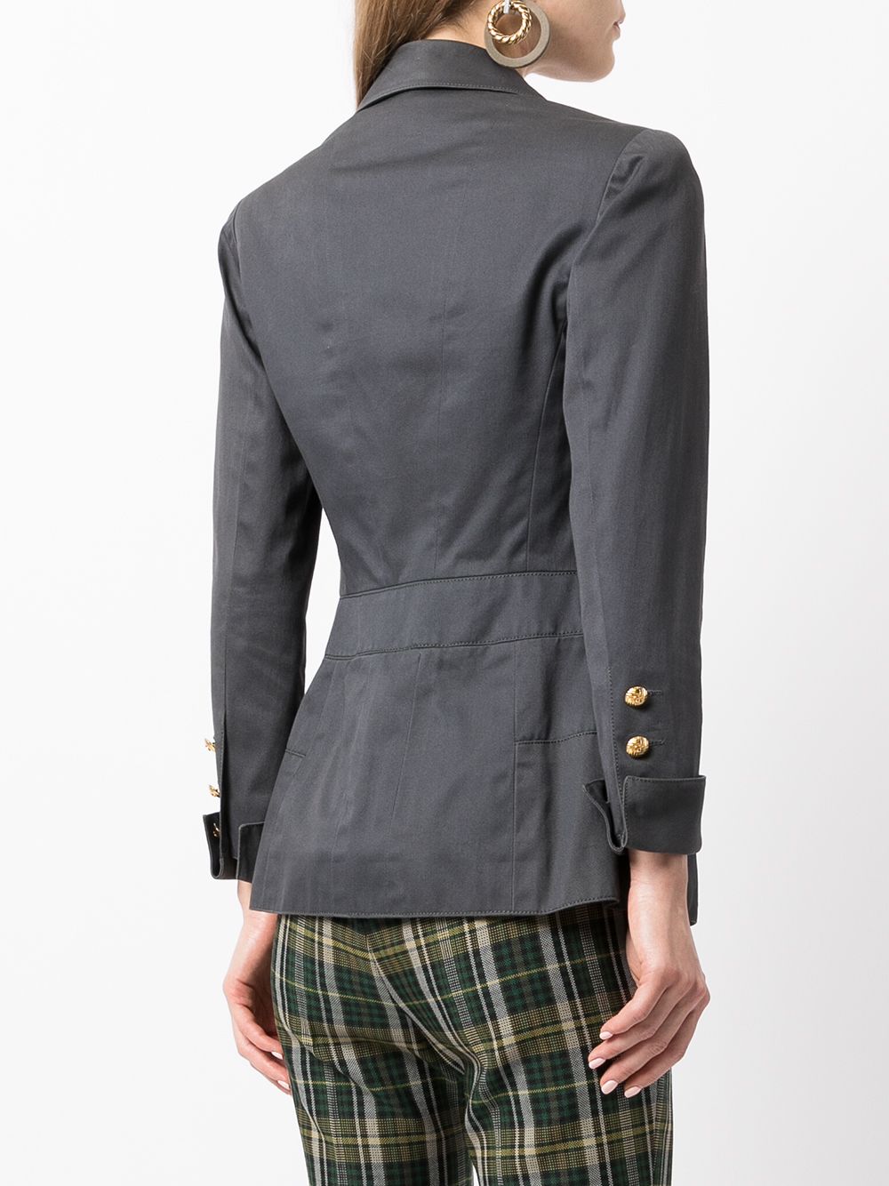 фото Chanel pre-owned однобортный пиджак с логотипом cc