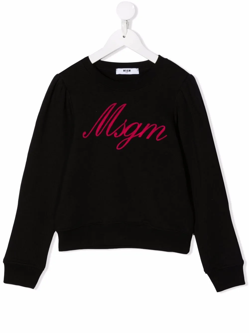 

MSGM Kids sudadera con logo estampado - Negro