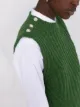 GANNI buttoned-shoulder knitted vest