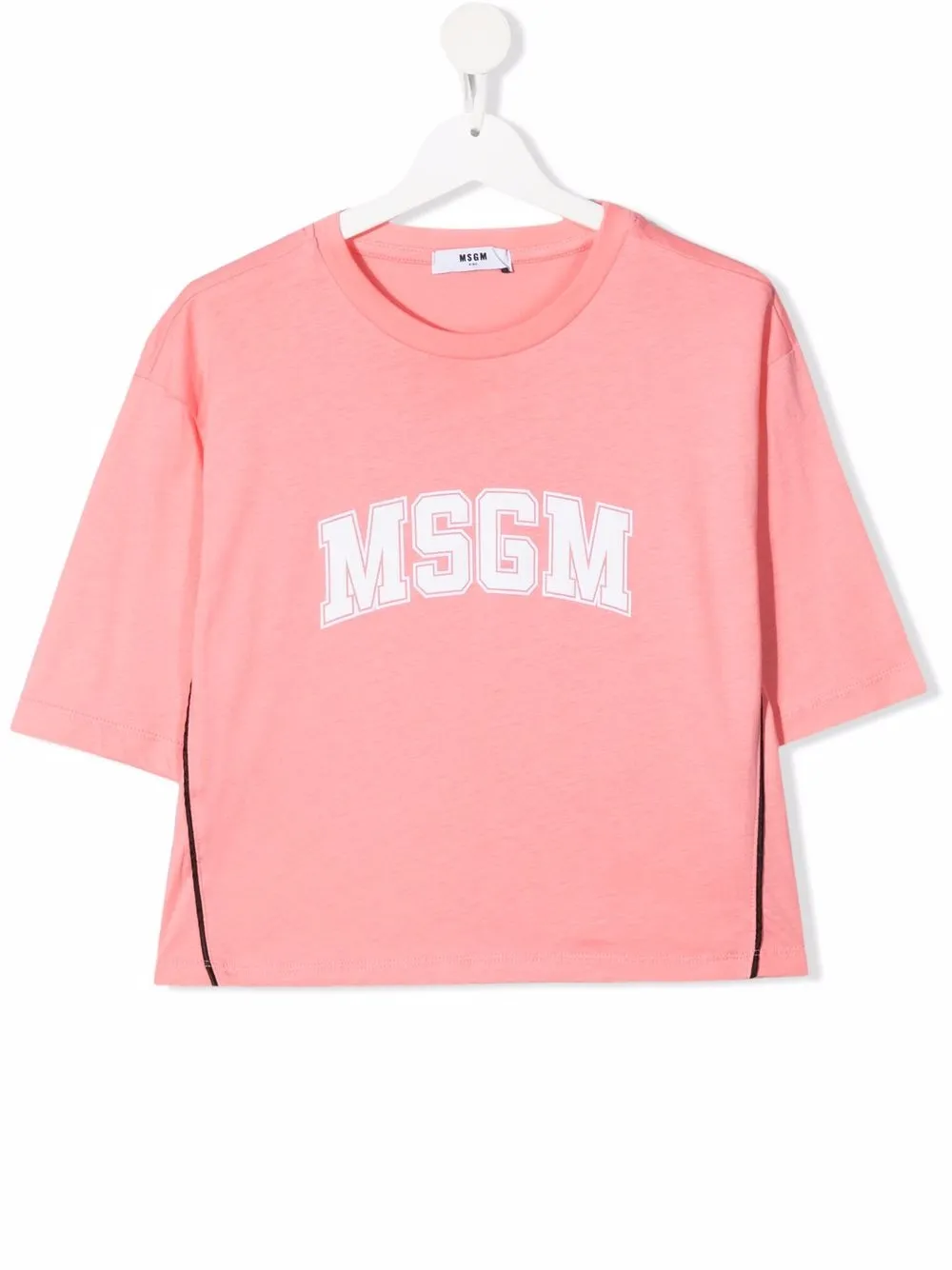 

MSGM Kids playera corta con logo estampado - Rosado