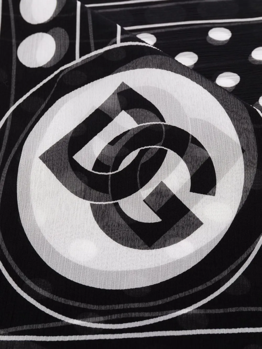 фото Dolce & gabbana шелковый платок в горох с логотипом