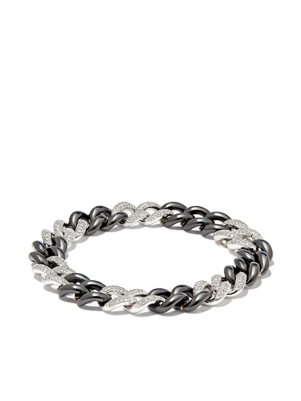 Image 1 of SHAY 18kt white gold Essential Link diamond and ceramic bracelet