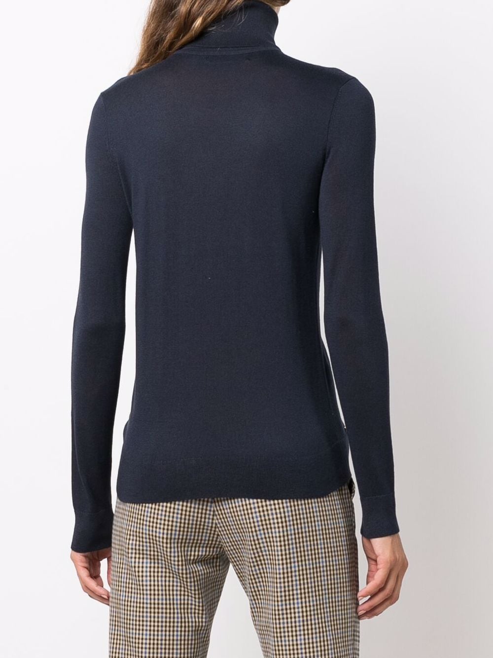 Shop Lauren Ralph Lauren Fine-knit Roll-neck Jumper In Blau