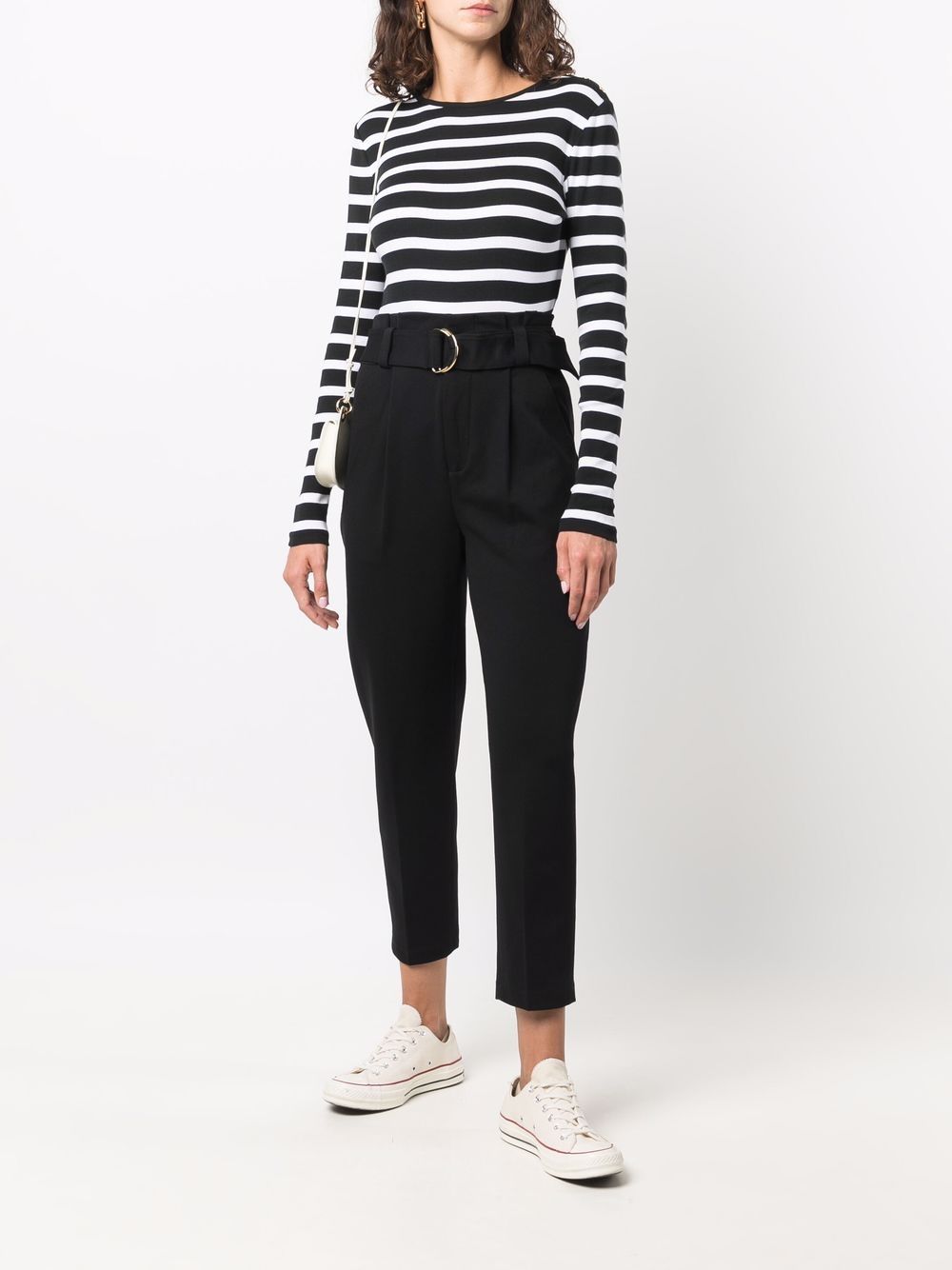 Lauren Ralph Lauren Broek met ceintuur - Zwart