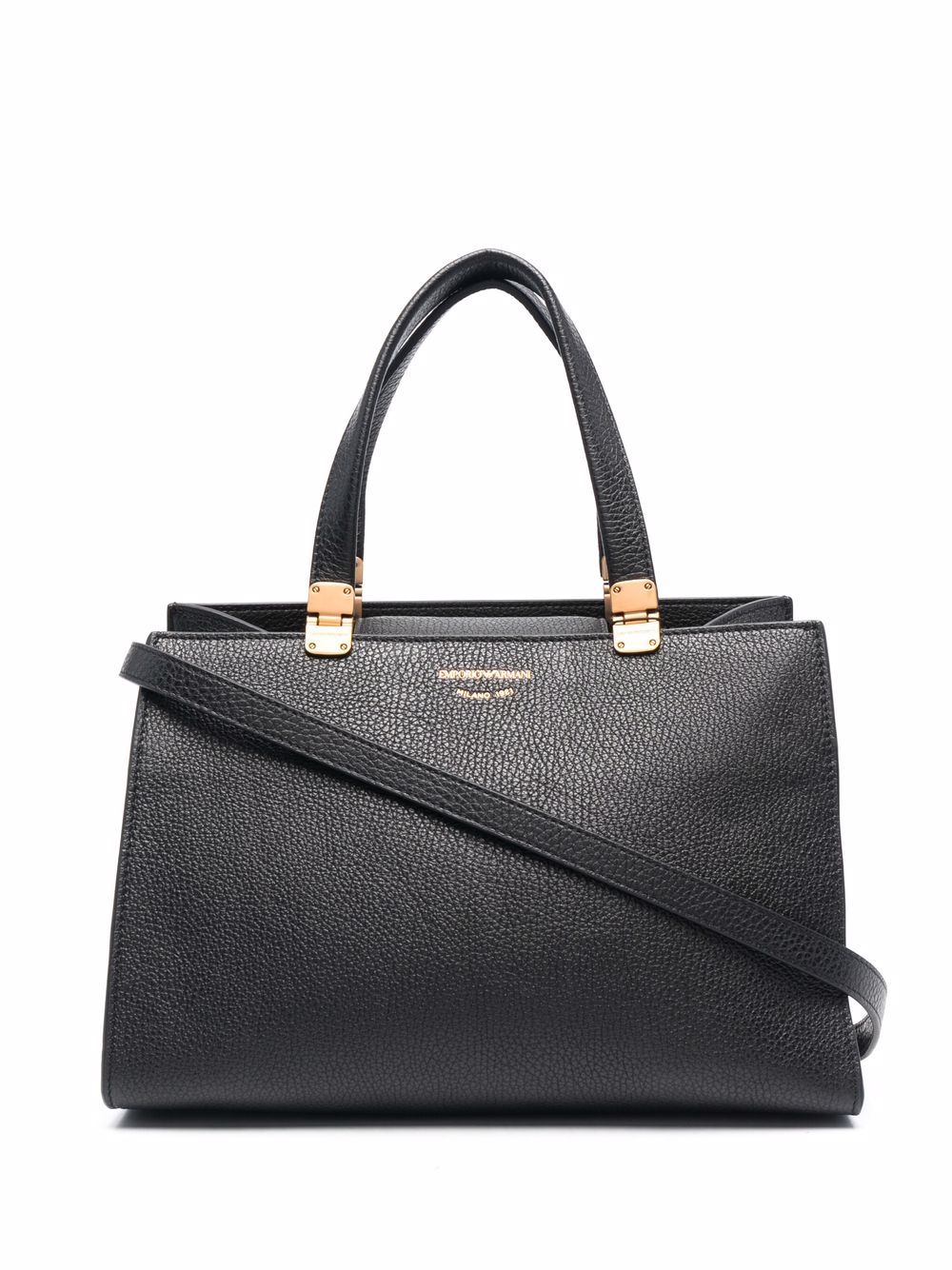 

Emporio Armani tote con logo en relieve - Negro