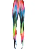 The Attico Jamie abstract-print leggings - Blue