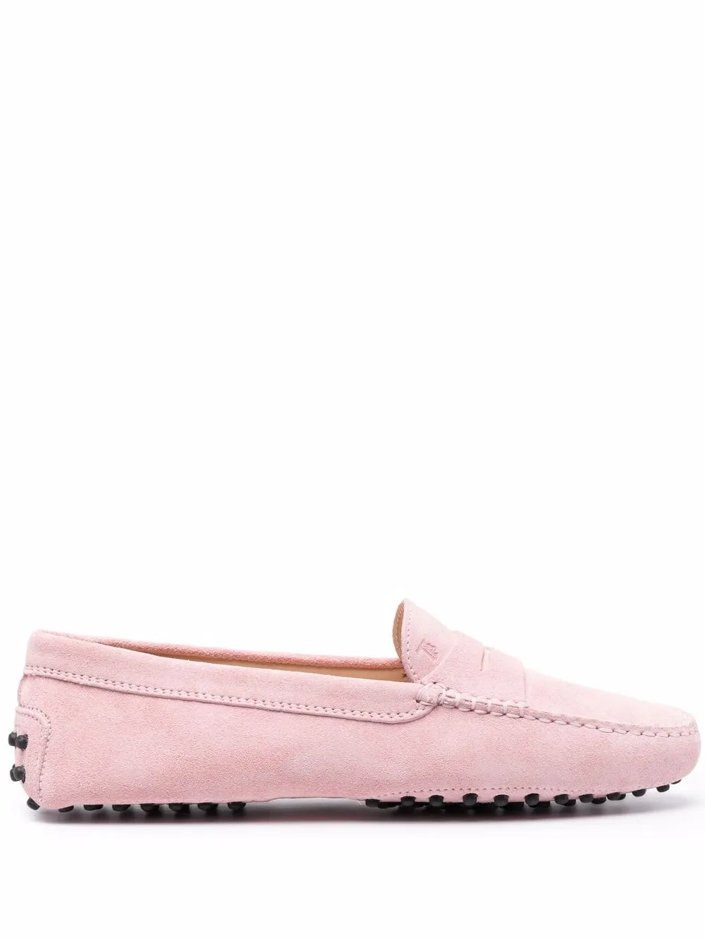 

Tod's almond toe suede loafers - Pink