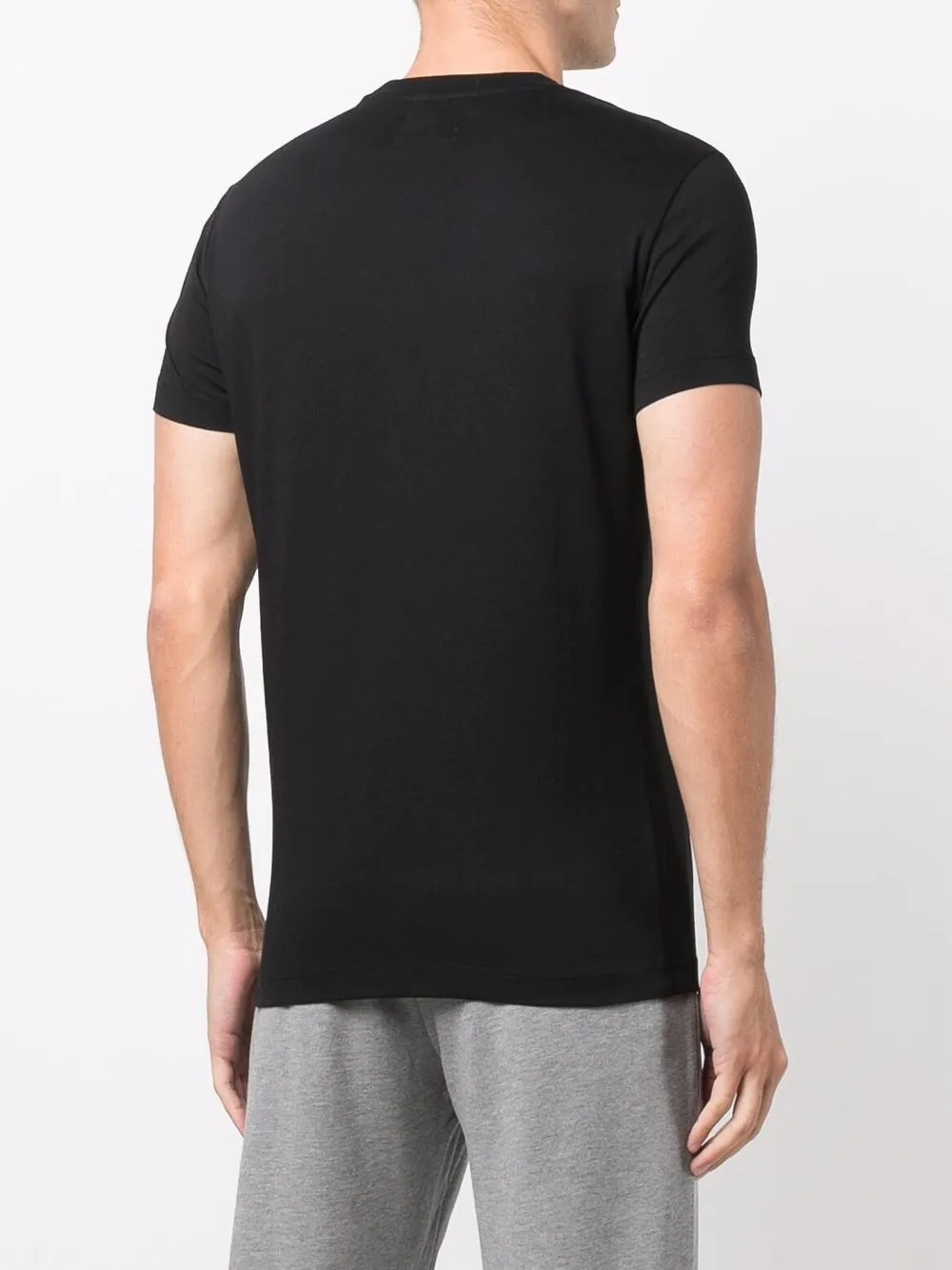 Shop Emporio Armani Logo-patch Short-sleeved T-shirt In Schwarz