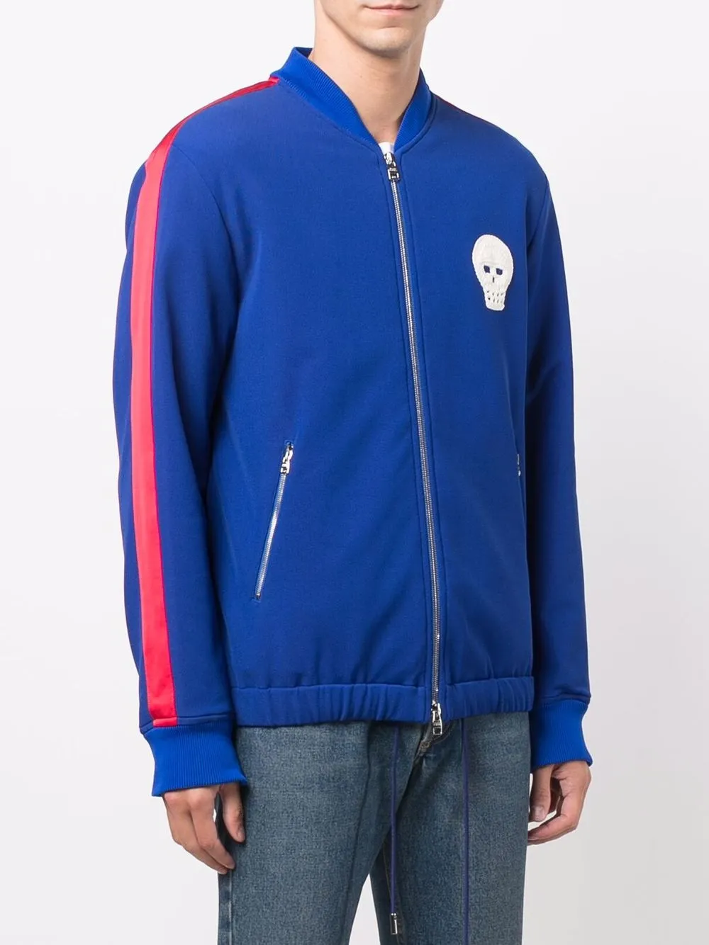 Alexander McQueen Sportjack met patch Blauw