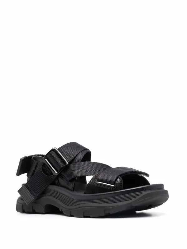 Chunky black clearance flat sandals