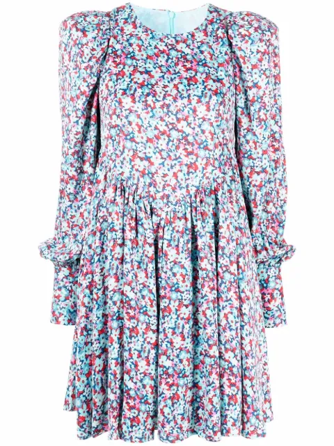 ROTATE BIRGER CHRISTENSEN floral-print long-sleeve midi dress