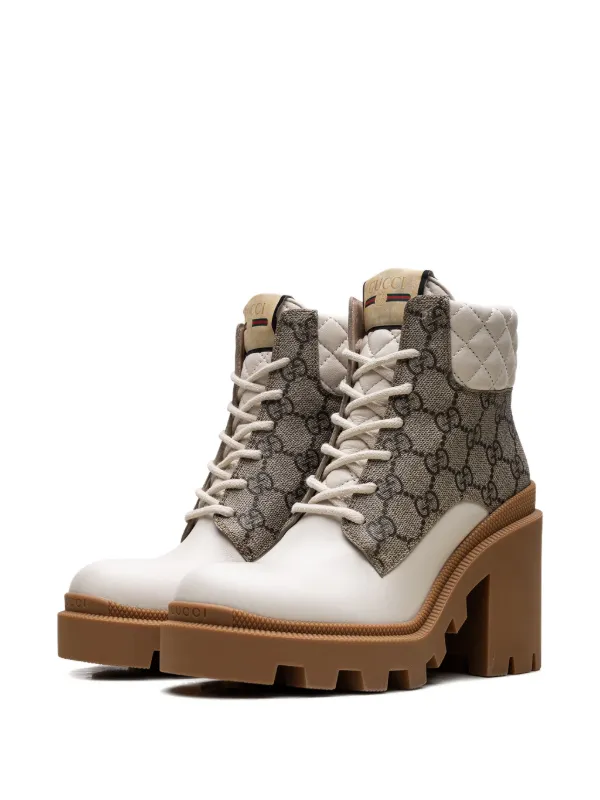 Gucci GG Ankle Boots | White | FARFETCH