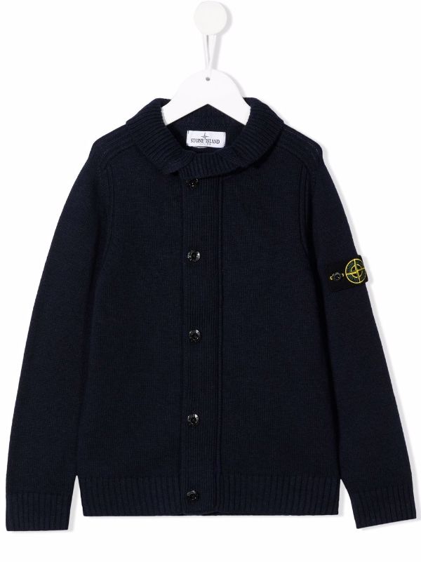 stone island chunky knit cardigan