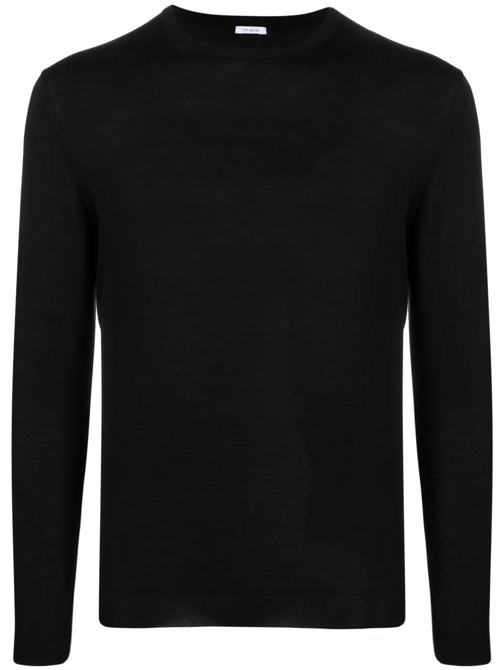 

Malo round neck knitted jumper - Black