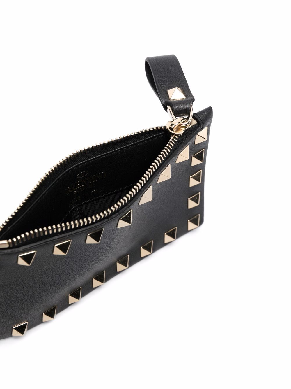 фото Valentino garavani rockstud-detail zip cardholder