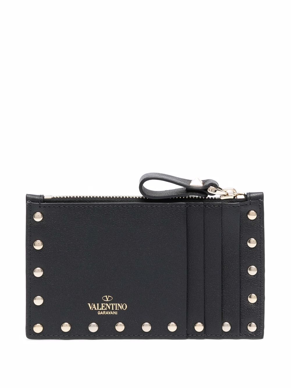 фото Valentino garavani rockstud-detail zip cardholder